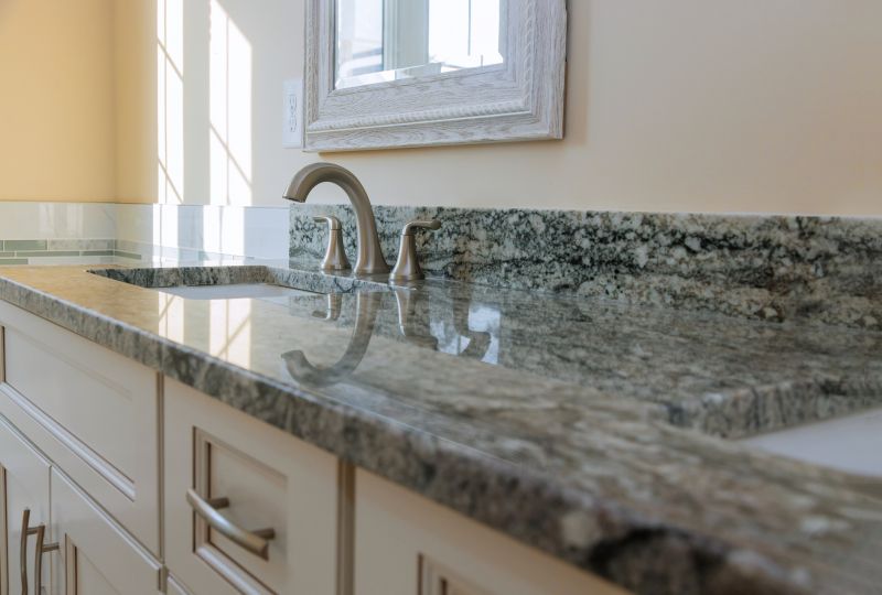 Elegant Bathroom Counter with Granite