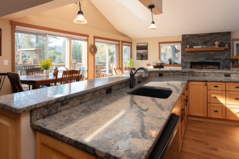 Granite Countertop with Unique Pattern